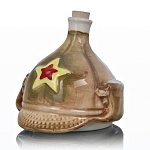 -0,05л Фарфор МИНИ-ШТОФ "БУДЕНОВКА" в цвете и золоте 0,05л в комплекте 