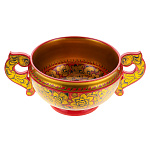 0072108 Хохлома ЧАШКА с ручками кр кудрина 145*340*224  7988