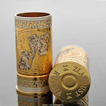 0019036 Златоуст СТОПКА-ГИЛЬЗА "Охота на медведя"  3,4*6,7см