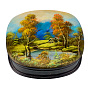 Шкатулка из папье-маше с художественной росписью "Лето в деревне", фотография 1. Интернет-магазин ЛАВКА ПОДАРКОВ