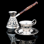 Кофейный набор с туркой (серебро 875*)