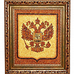Картина янтарная "Герб России"