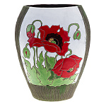  Керамика ВАЗА Лодка средняя"КРАСНЫЕ МАКИ"