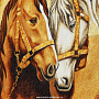 Картина янтарная "Лошади" 50х40 см, фотография 4. Интернет-магазин ЛАВКА ПОДАРКОВ