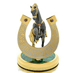 0017540/Ф Златоуст СУВЕНИР "Подкова "На счастье" серебрение, Гранаты, в ПУ