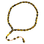 0073436 /18,9гр ЧЕТКИ ЯНТАРНЫЕ мусульманские 33 зерна (желто-коричневый)