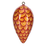 0039753  Хохлома Елочная игрушка "ШИШКА" 70*40мм ВК  84970070040