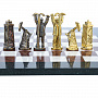 Шахматы из камня и бронзы "Нефтяники" 40х40 см, фотография 3. Интернет-магазин ЛАВКА ПОДАРКОВ