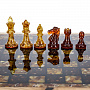 Шахматы с инкрустацией и фигурами из янтаря 28х28 см, фотография 3. Интернет-магазин ЛАВКА ПОДАРКОВ