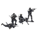 0049107-НБ Бронза НАБОР СОЛДАТИКОВ "ОГНЕВАЯ ПОДДЕРЖКА"  4шт. 90753