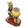 Статуэтка с янтарем "Запасливый медведь с тележкой", фотография 6. Интернет-магазин ЛАВКА ПОДАРКОВ