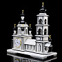 Часы из камня "Храм с колокольней" каминные, фотография 3. Интернет-магазин ЛАВКА ПОДАРКОВ