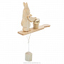Богородская деревянная игрушка "Кролик-барабанщик", фотография 4. Интернет-магазин ЛАВКА ПОДАРКОВ