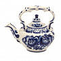 Чайник "Вдохновение". Гжель, фотография 4. Интернет-магазин ЛАВКА ПОДАРКОВ