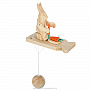 Богородская деревянная игрушка "Кролик с морковкой", фотография 5. Интернет-магазин ЛАВКА ПОДАРКОВ
