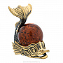 Статуэтка с янтарем "Карп с шаром", фотография 2. Интернет-магазин ЛАВКА ПОДАРКОВ