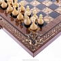 Шахматы с инкрустацией и фигурами из янтаря "Арабески-Тина" 56х56 см, фотография 7. Интернет-магазин ЛАВКА ПОДАРКОВ