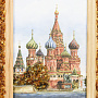 Панно янтарное "Храм Василия Блаженного" 20х16 см, фотография 2. Интернет-магазин ЛАВКА ПОДАРКОВ