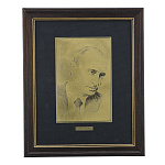 Офорт черно-белый "Путин В.В." 25х32 см