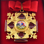 3549 Фалеристика КРЕСТ ордена Св.А.Невского по образцу  XVIIIвека (хрусталь Swarovski)