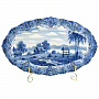 Тарелка декоративная "Лето в деревне". Гжель, фотография 3. Интернет-магазин ЛАВКА ПОДАРКОВ