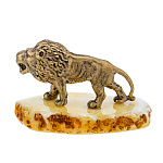 00681851 Сувенир ЛЕВ бронза/янтарь (молочный)