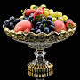 Ваза для фруктов круглая с позолотой, фотография 2. Интернет-магазин ЛАВКА ПОДАРКОВ