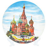 Тарелка сувенирная "Храм Василия Блаженного"