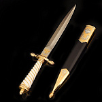 0029434  -1124-Т Златоуст Оружие сувенирное КИНЖАЛ дамаск укр.малый (ПНизд10950)  СВЕТЛАЯ РУЧКА