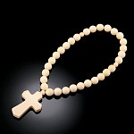 /Л971 Изделия из кости ЧЕТКИ ПРАВОСЛАВНЫЕ 30 БУСИН 8мм БИВЕНЬ МАМОНТА