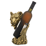 0071080/101438 Сувенир ПОДСТАВКА ПОД БУТЫЛКУ "ТИГР" H-25. L-19 (цвет бронзовый)