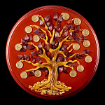 0055261-НП ПАННО "Достаток" Денежное дерево янтарное д=35