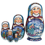 Матрешка "Снежная королева" 5 мест