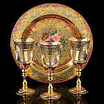 0049551 Златоуст Набор (блюдо 210, 3 рюмки стекло) NAW - 3844