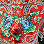 Платок шелковый "Русский стиль" 100х100 см, фотография 2. Интернет-магазин ЛАВКА ПОДАРКОВ