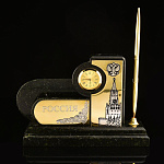 0049674 Златоуст Настольный прибор "Гамма" (змеевик) украш INV - 0017