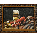 24876/1162-гипс Нат.камень КАРТИНА "Омар" 30*40см багет-гипс(1162)