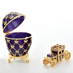 0023714-02 Традиции ФАБЕРЖЕ ЯЙЦО-ШКАТУЛКА с сюрпризом "Коронационное" 9,5см А1911-02