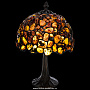 Настольная лампа из янтаря и бронзы. Высота 34 см, фотография 1. Интернет-магазин ЛАВКА ПОДАРКОВ