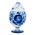 6838/Мал-коб Гжель Яйцо Пасхальное малое 15см Авт. Алехин С.С.