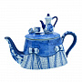 Чайник коллекционный "Стол". Гжель, фотография 4. Интернет-магазин ЛАВКА ПОДАРКОВ