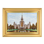 300259-НП  Картина янтарная "МГУ"40*60 см