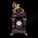 0064594/0060758 Нат камень Часы  "Георгий Победоносец" Чароит