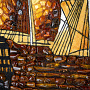 Картина янтарная "Корабль" 60х80 см, фотография 3. Интернет-магазин ЛАВКА ПОДАРКОВ