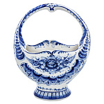 5287 Гжель Конфетница "Букет" Авт.Исаев С.В.