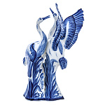 006454 Гжель Сувенир СКУЛЬПТУРА АИСТЫ