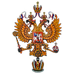 0019958  Хохолома  ПАННО настенное "ГЕРБ Российской Федерации" 