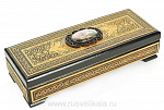 0012601 Береста шкатулка футляр скань (родонит) (01800)