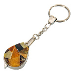 0063429 Янтарь БРЕЛОК-ЛУПА янтарная мозаика