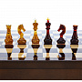 Шахматы с фигурами из янтаря 37х37 см, фотография 3. Интернет-магазин ЛАВКА ПОДАРКОВ